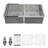 33" L x 19" W Undermount Stainless Steel 50/50 Double Bowl Kitchen Sink with Sink Grid, Strainer and Roll-up Rack