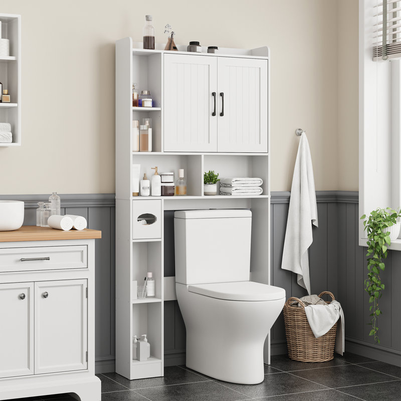 Armoire de rangement au-dessus de la toilette, Blanc