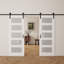 Ensemble de quincaillerie d'installation pour portes de grange coulissantes en bois blanc 84 L x H 48 po x l 48 po préfini-102714975-102714981-116466620