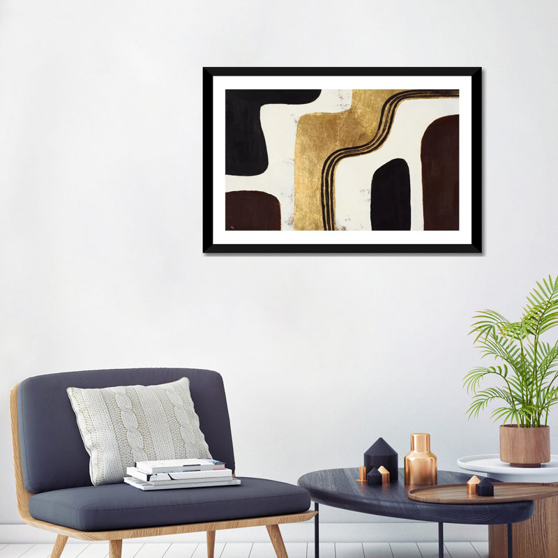 « Retro Africa » par Patricia Pinto-impression, Papier encadré noir, Blanc, H 32 po x l 24 po x P 1 po