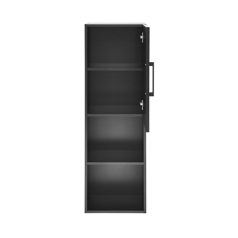 Armoire à linge Ann fantôme en noir fantôme l 15 po x H 46 po x P 12 po