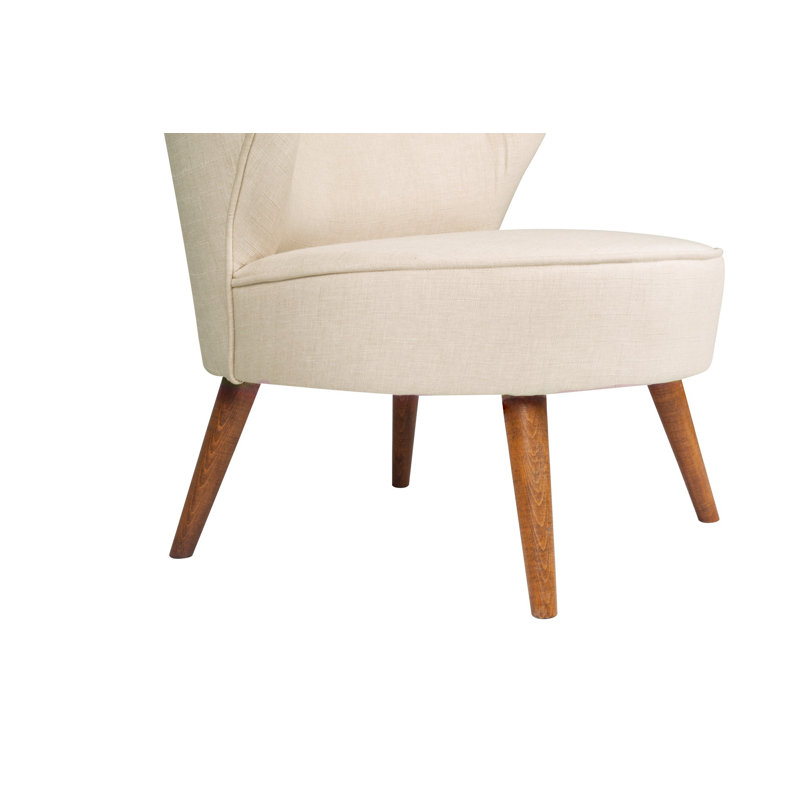 Fauteuil demi-tonneau en polyester 31,5 po Burgos, Polyester crème
