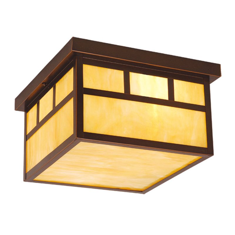Plafonnier encastré d'extérieur 2 lumières Avaline, Bronze brillant