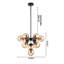 Lustre noir 10 lumières avec abat-jour en verre Stines-29485576-29485575