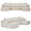 Canapé modulaire en U en forme de U, canapé-lit compressé, tissu en velours côtelé minimaliste moderne, 5 places peu encombrantes pour le salon, la chambre à coucher, aucun assemblage requis-1318775459