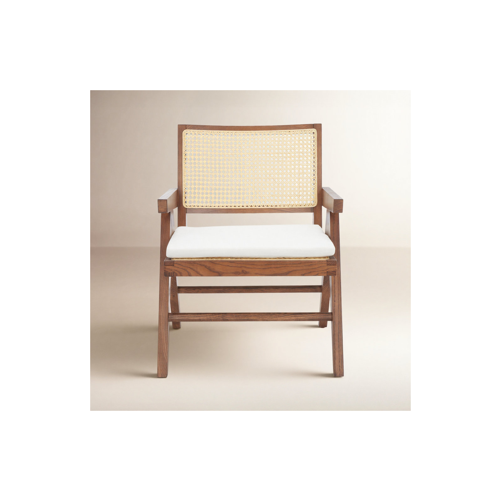 Huck Upholstered Side Chair, Walnut/Natural