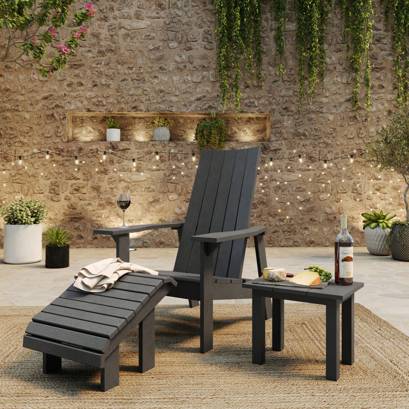Shay Outdoor Ottoman, Graystone