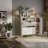 Farmhouse White Slim Shoe Storage Cabinet With 2 Adjustable Flip Drawers, Narrow Entryway Organizer With Hooks, Hallway Console Table