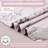 Lunaria 100% Long-Staple Cotton Duvet Cover Set Light Pink Elegant Floral Pattern Printed Comforter Cover 3pcs, Ultra Soft & Breathable Bedding Set-1040671218