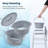 3-In-1 Steel Bedside Commode, Raised Toilet Seat With Handles, Portable Toilet With 7.5 QT Bucket, 350 Lb. Weight Capacity