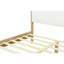 Grand lit tapissier moderne blanc, pieds en bois et en bois d'hévéa, surface douce pour une chambre confortable, lit sans sommier avec rembourrage en mousse naturelle et confortable