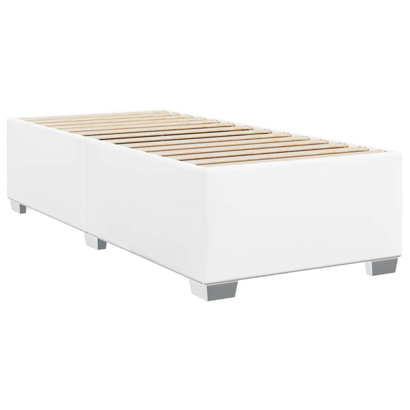 Lit en similicuir Latitude Run® Bed, Blanc, Très grand simple