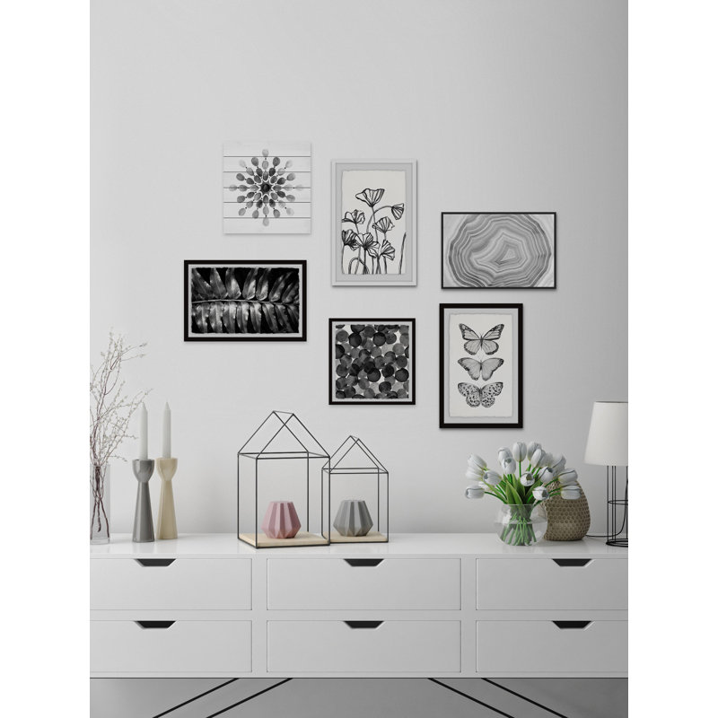Turnalar 'Fleur de Noir' Hexaptych