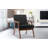 Mid-Century Modern Accent Chair With Solid Wood Frame, Extra-Thick Backrest, And Velvet Upholstery For Comfort And Style In Any Room-156869361