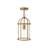 1-Light Cage Clear Glass Cylinder Single Pendant