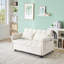 Canapé 52 po beige moderne en velours-233332507