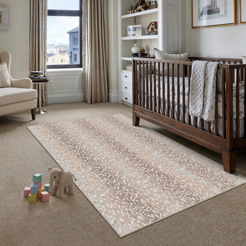 Tapis texturé lavable antidérapant pour espaces intérieurs Isaac, Rectangulaire 3 pi x 5 pi