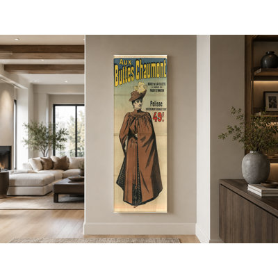 Aux Buttes Chaumont 1890s Pelisse Fashion - Belle Époque Vintage Poster Wall Art - Canvas Wall Art