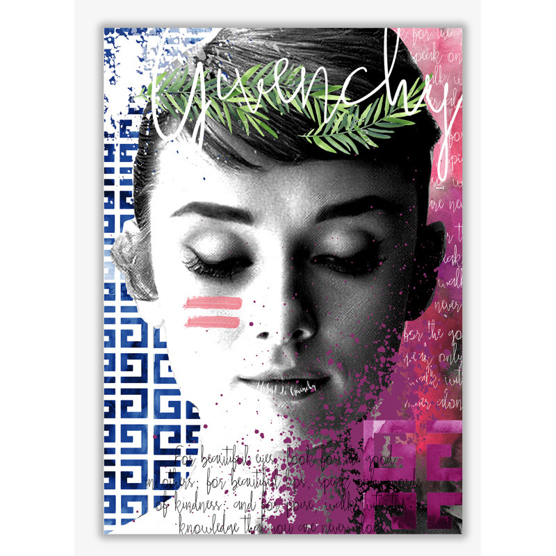 Audrey Hepburn X Givenchy - Print, No Frame, 42 cm H x 29.7 cm W x 1 cm D
