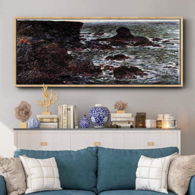 Rocky Coast and the Lion Rock, Belle - Framed Canvas