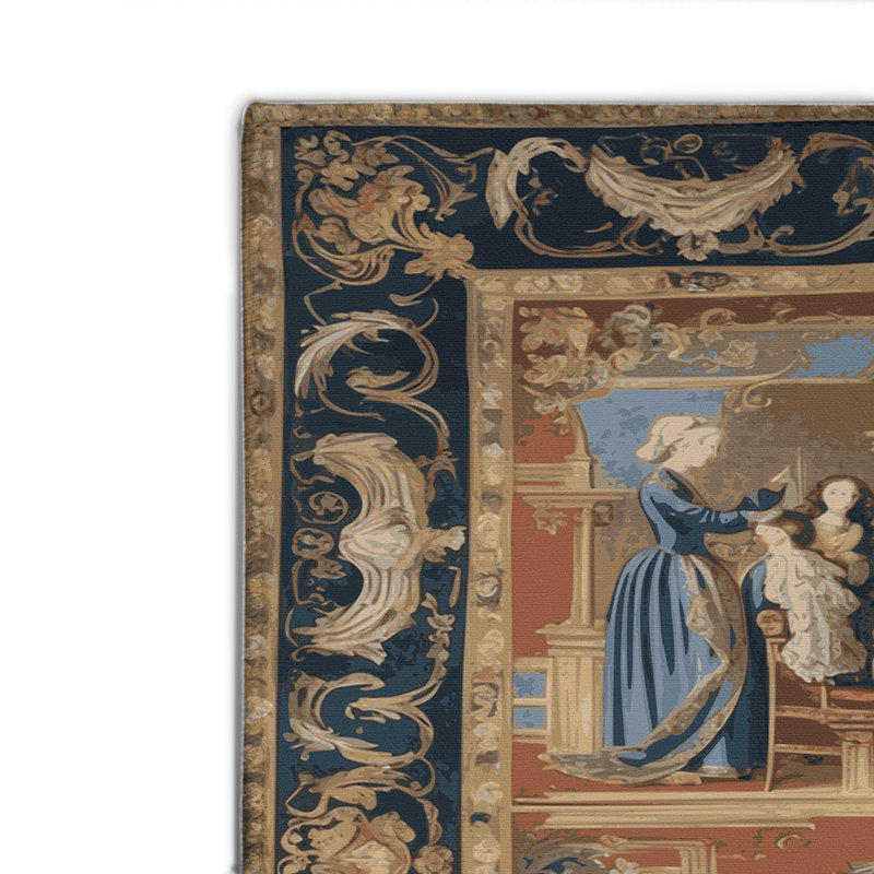 Tapis d'intérieur et d'extérieur brun français, Rectangulaire 2 pi x 3 pi