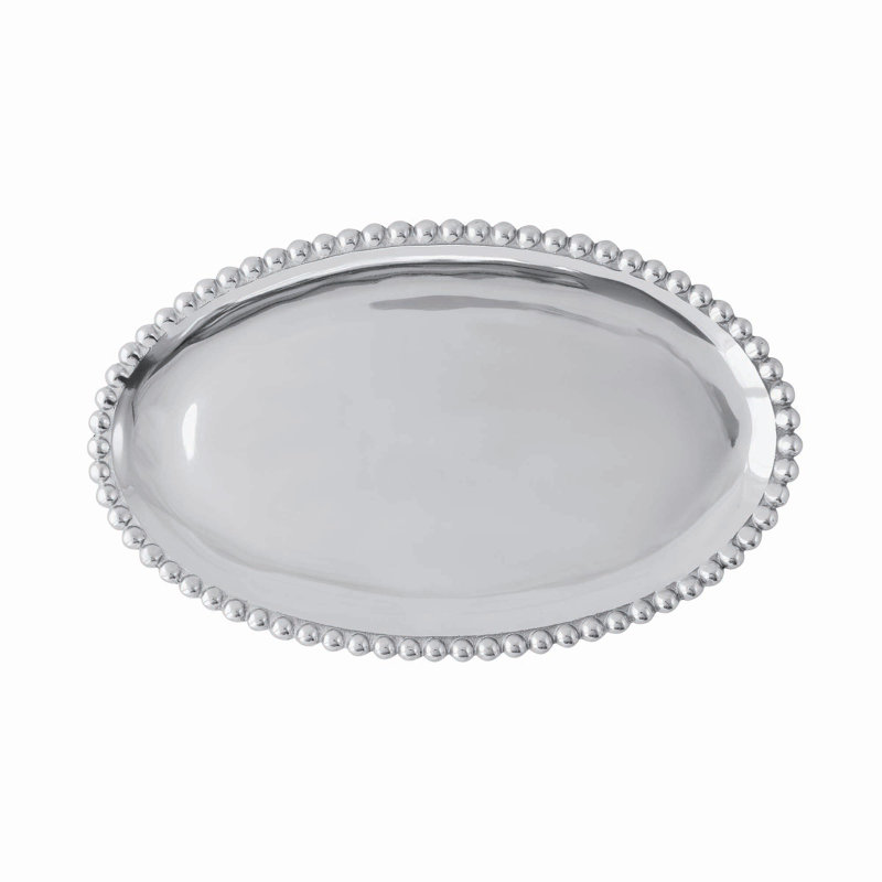 Mariposa String Of Pearls Aluminum Platter