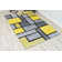 Tapis gris et jaune clair à motif abstrait 3D Mccampbell