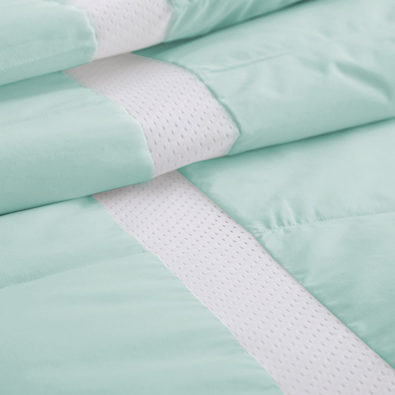 Fill Power Duck, King Down Comforter, Green
