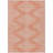 HomeRoots 3' X 5' Salmon And Ivory Geometric Washable Indoor Outdoor Area Rug