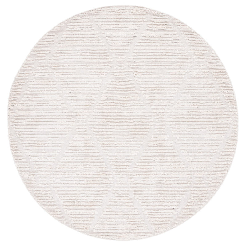 Tapis beige Wolcott, Rond 8 pi