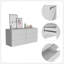 Commode double 6 tiroirs, dessus, blanc-494414032