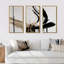 Golden Minimalist Abstract IV - ensemble d'art mural moderne sur toile-88084264-88084267