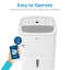 Shinco Mobile 30l/day Smart Dehumidifier & Air Purifier With Activated Carbon Filter, 24 Hour Timer, Continuous Drain, Removes Excess Moisture In Large Houses