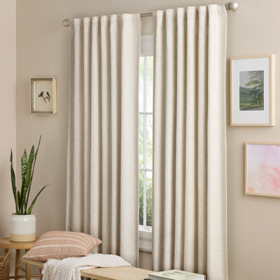 Ensemble de 2 rideaux occultants blancs Sylva l 54 po x L 108 po