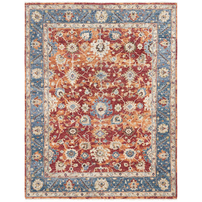 Wool Area Rug in Red
