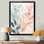 Feuilles roses, vertes et roses poudrées - Décoration murale encadrée