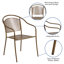 Fauteuil de patio intérieur / extérieur en acier à dossier rond Oia-20394779