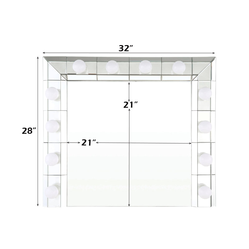 Miroir d'appoint à miroir Dominic (assemblé)