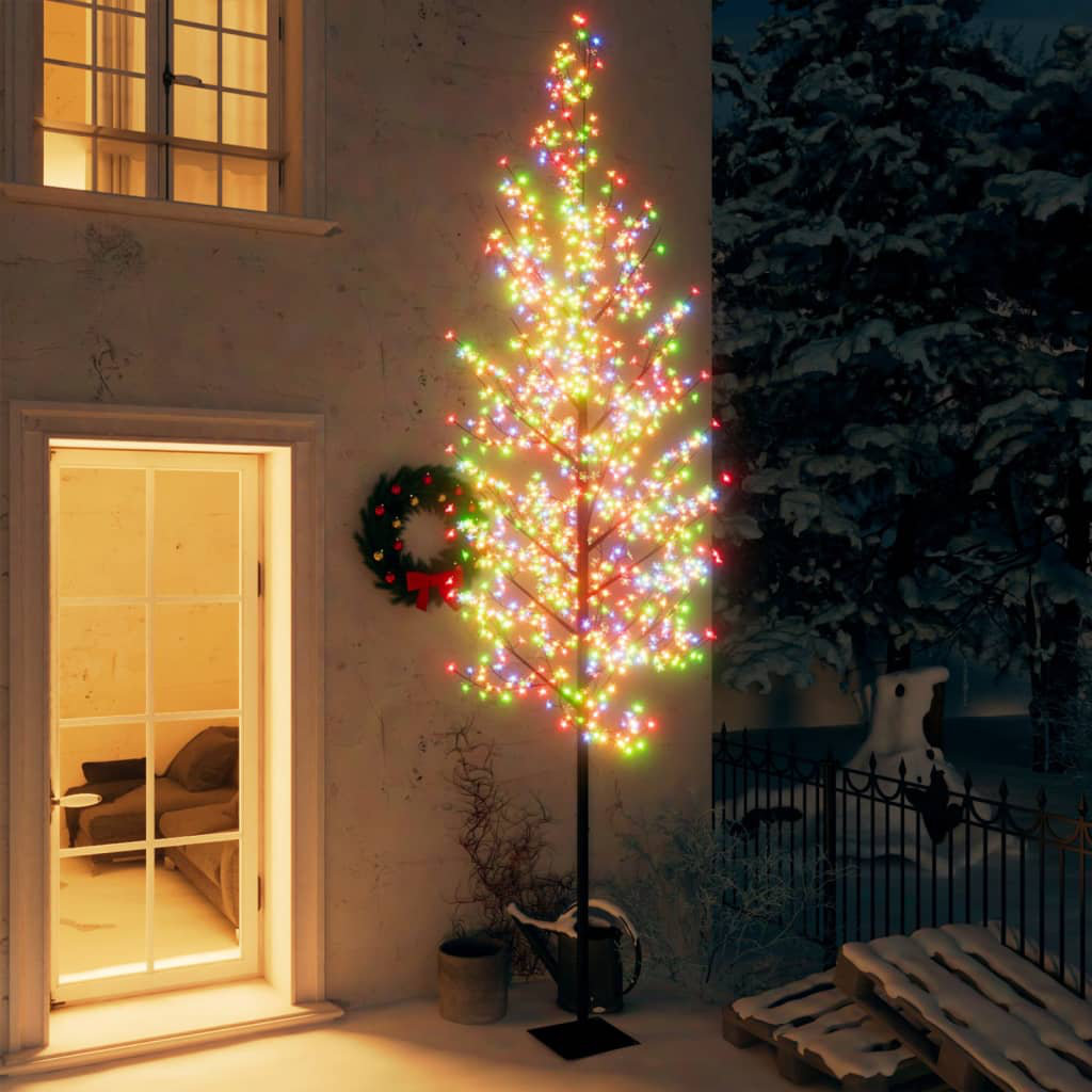 Vidaxl Weihnachtsbaum 1200 Leds Buntes Licht Kirschblüte 400 Cm