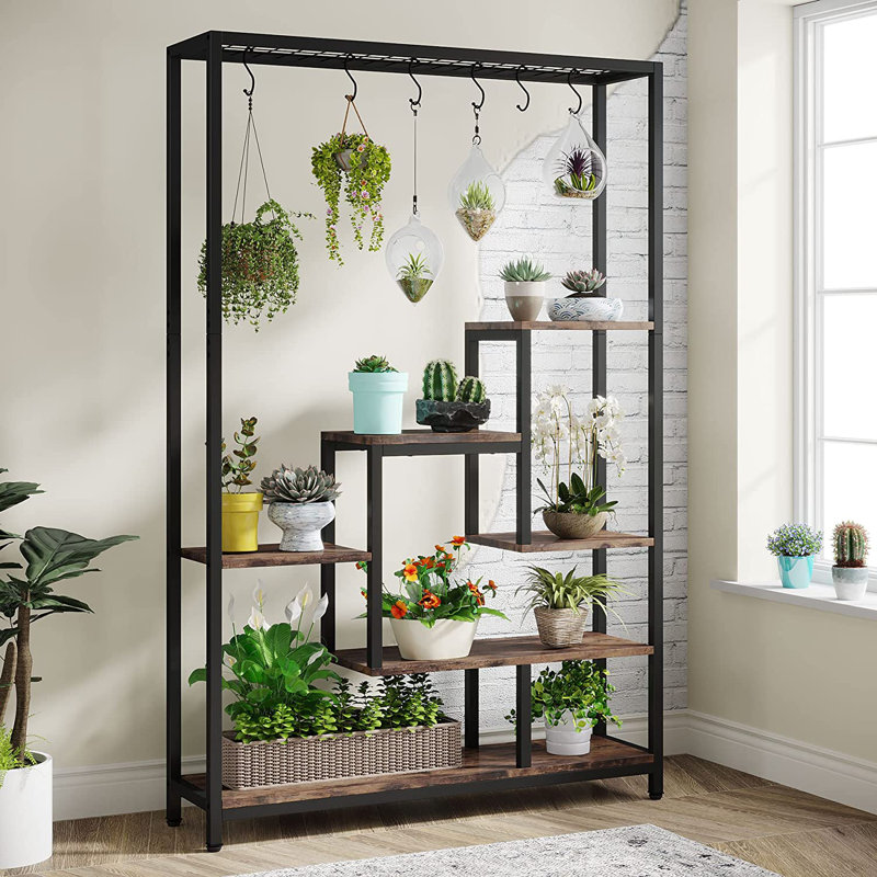 Altonya Plant Stand, Brown/Black
