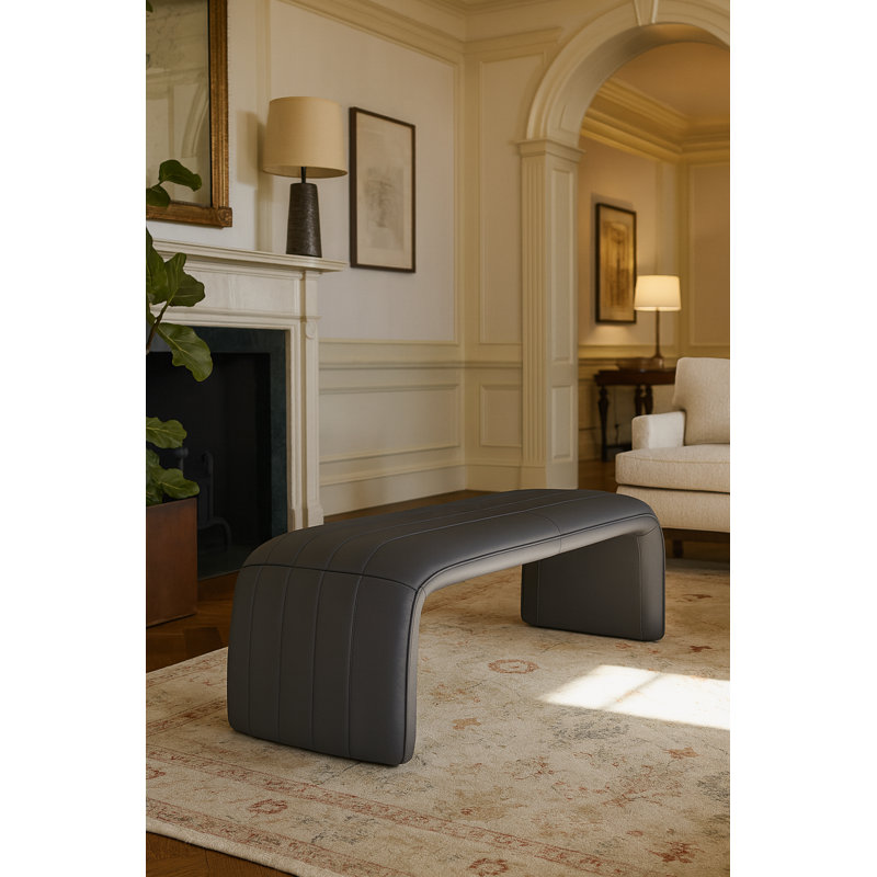 Infinity Modern Upholstered Bench, Brown