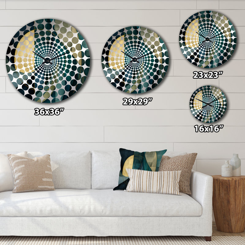 Horloge murale Wayna - Collages abstraits, Très grand
