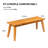 45-Inch Solid Wood Backless Outdoor Bench-1431758923