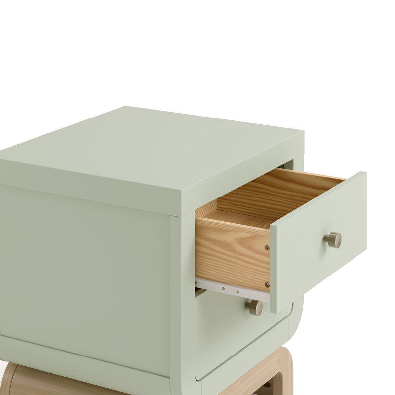 Santorini 2 Drawer Nightstand, Sage