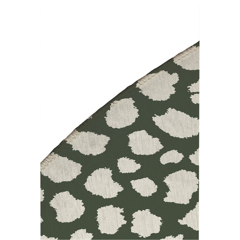 Animal Spot Non-Slip Outdoor Rug, Round 5'