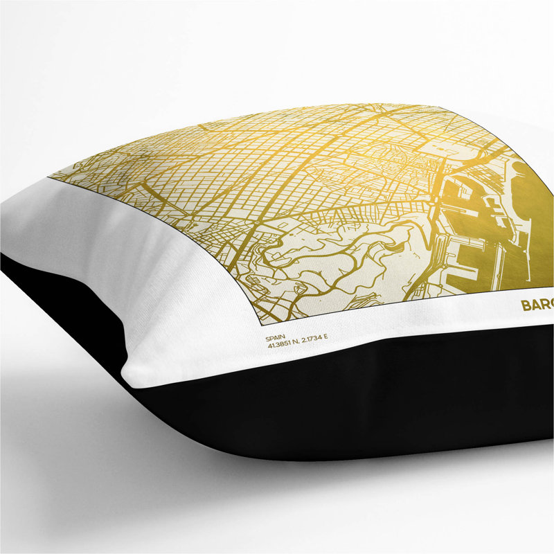 Square Cushion, 55cm H x 55cm W x 20cm D, Black