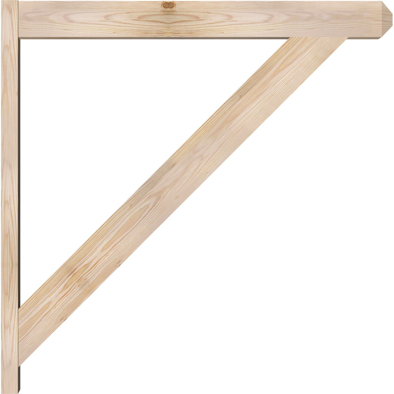 Artisan traditionnel en bois rustique, Sapin Douglas de 5 1/2 po (lisse), P 38 po x H 38 po