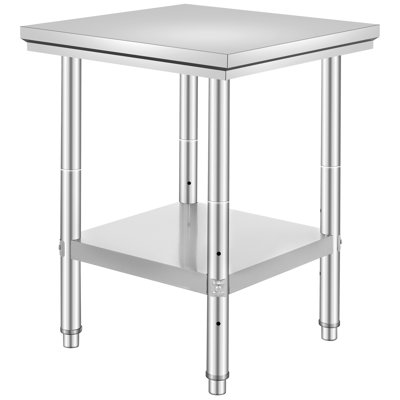 Table de préparation de cuisine commerciale en acier inoxydable 24 po x 24 po