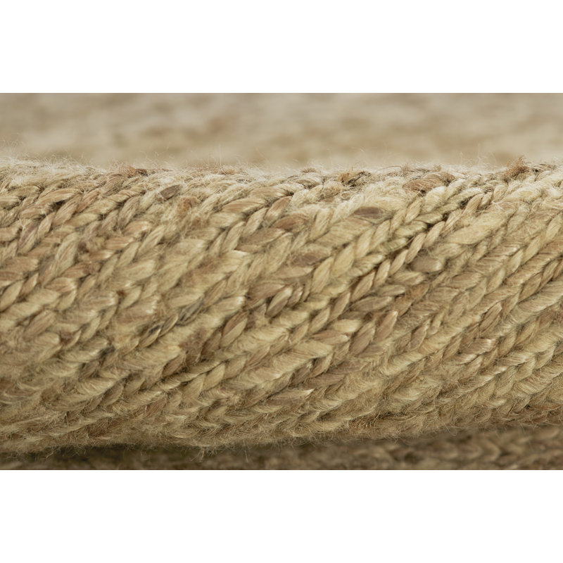 Pure Salt By Momeni Torquay Soumak Machine Weave Jute And Wool Natural Area Rug 6' X 6' Round, Runner 2'6" x 8', Brown
