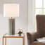 Lampe de table en céramique nervurée